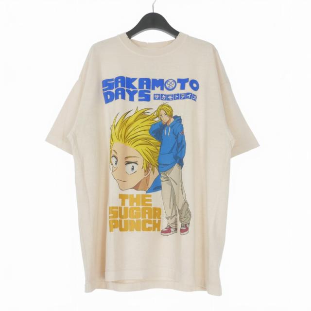 【中古】未使用品 ザシュガーパンチ THE SUGAR PUNCH SAKAMOTO DAYS S/S T-Shirt Tシャツ カットソー 半袖 M ホワイト