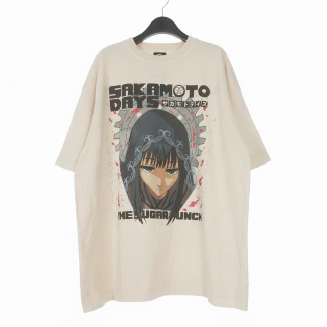 【中古】未使用品 ザシュガーパンチ THE SUGAR PUNCH SAKAMOTO DAYS S/S T-Shirt Tシャツ カットソー 半袖 L ホワイト