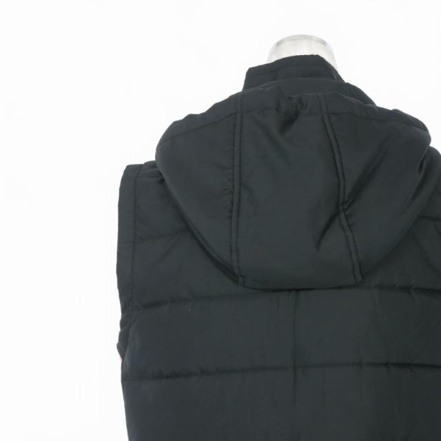 【中古】レオナール LEONARD SPORT 中綿ベスト ジャケット フーデッド 花柄 切替 40 ブラック 黒 0521283 レディース_6