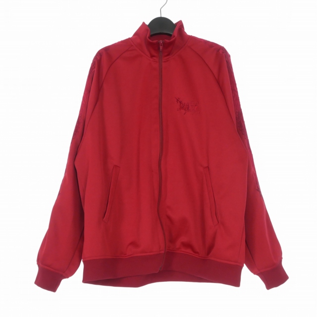 【中古】ダブレット 20SS CHAOS EMBROIDERY トラックジャケット ブルゾン 長袖 S レッド 赤
