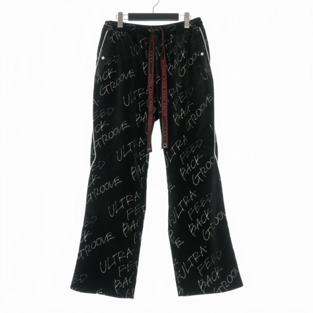 【中古】アズマ Azuma. “U.F.B.G” VELVET EASY PANTS ベロア イージーパンツ スラックス 0 ブラック 黒 24AH-PT-03