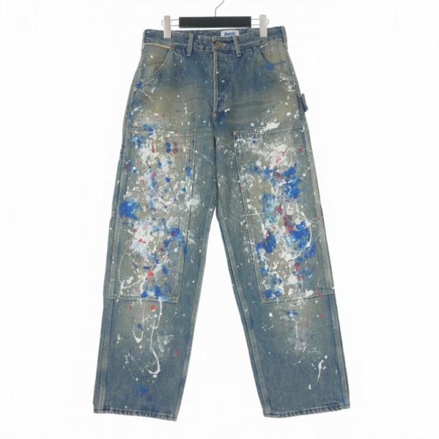【中古】ハンス HANS Peakys Selvage denim painter pants ペイント ペインター セルビッジデニムパンツ ジーンズ 3