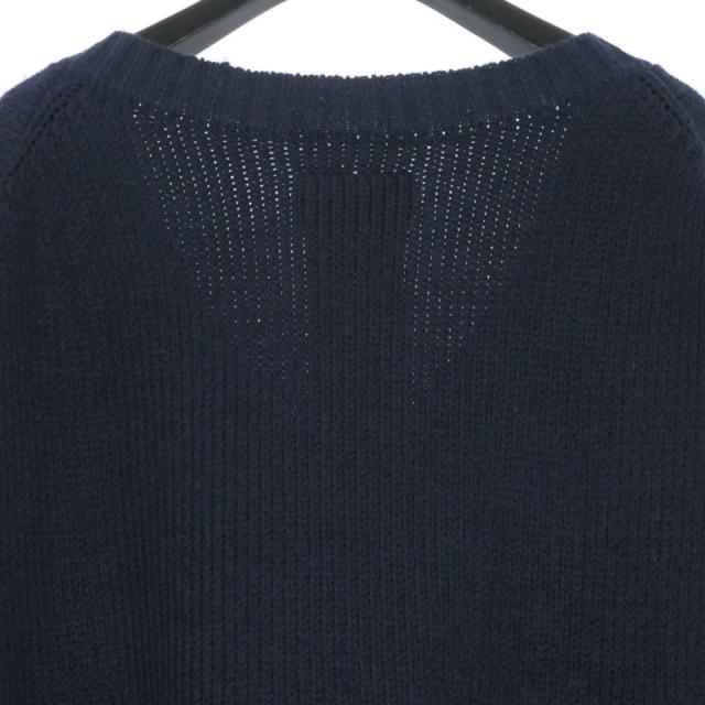 【中古】ダブレット doublet 18AW OVWRSIZED BROKEN VEST ウール ニットベスト セーター F ネイビー 紺 18AW35KN20