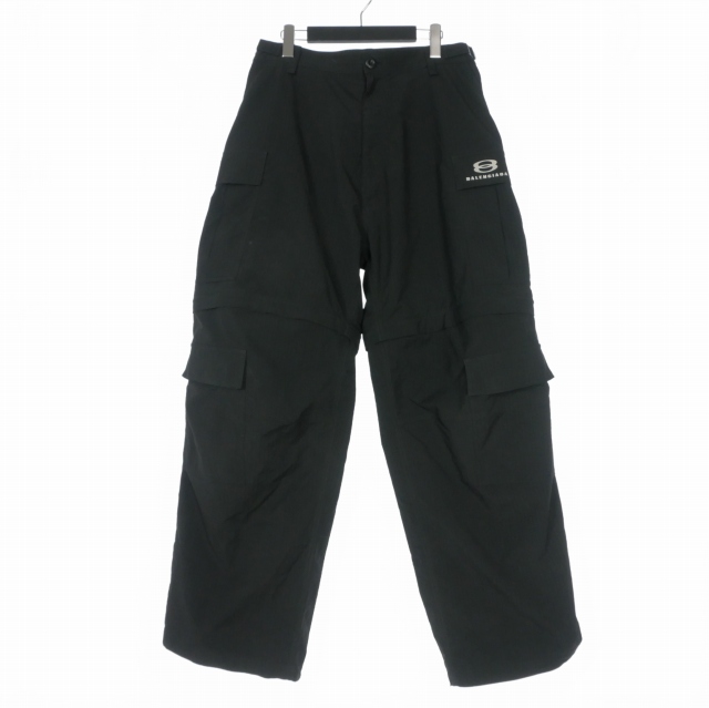 【中古】バレンシアガ BALENCIAGA 24SS Unity Sports Icon Light Cargo Pants カーゴパンツ ワークパンツ S ブラック
