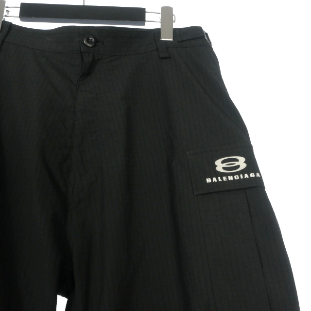 【中古】バレンシアガ BALENCIAGA 24SS Unity Sports Icon Light Cargo Pants カーゴパンツ ワークパンツ S ブラック_2