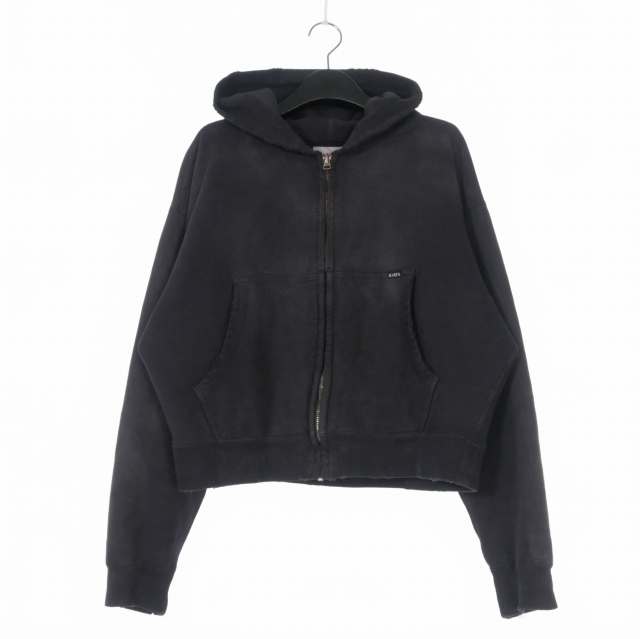 【中古】カミヤ KAMIYA 25SS KMY-ROSE DISTRESSED ZIP HOODIE ディストレストローズ ジップフーディ パーカー L