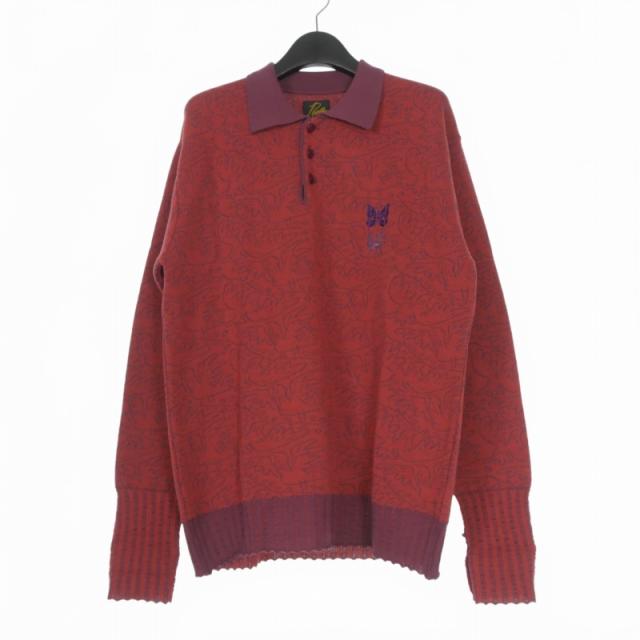 【中古】ニードルス ニードルズ Needles × サスクワァッチファブリックス Sasquatchfabrix. ニットポロシャツ