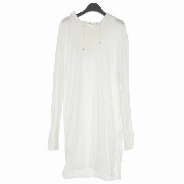 【中古】ディオールオム Dior HOMME 09AW ロングパーカー フーディ 長袖 M ホワイト 白 9H3367410039 国内正規 メンズ