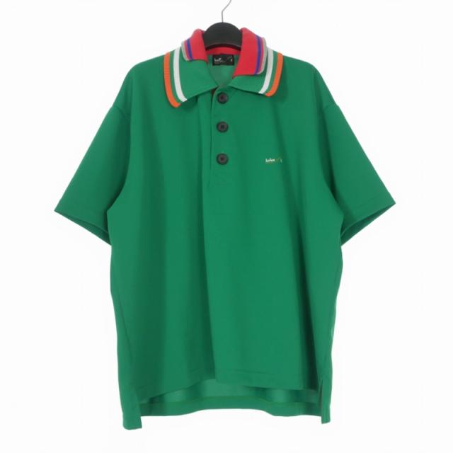 【中古】カラー kolor 22SS Pe鹿の子 S/S Polo Shirt ポロシャツ カットソー 半袖 2 グリーン 緑 22SCM-T03202 メンズ
