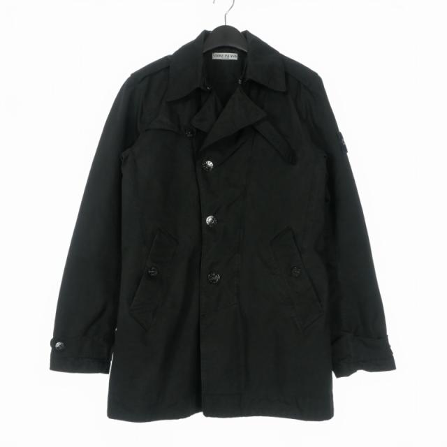 【中古】ストーンアイランド 09AW David-TC Trench Coat 中綿 トレンチコート ジャケット 長袖 M ブラック 51154B49