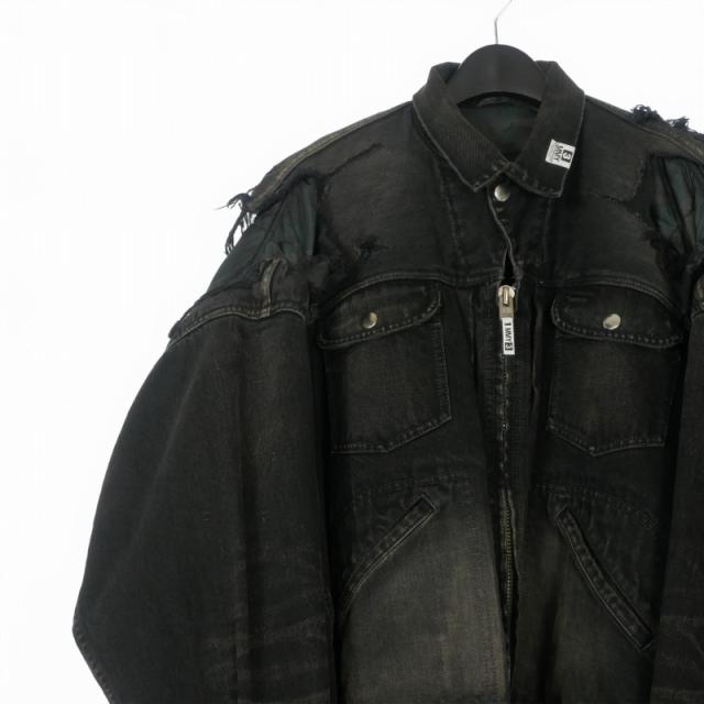 【中古】ミハラヤスヒロ 25AW DOUBLE LAYERED DENIM JACKET ダブルレイヤード デニムジャケット ブルゾン 長袖 46_2