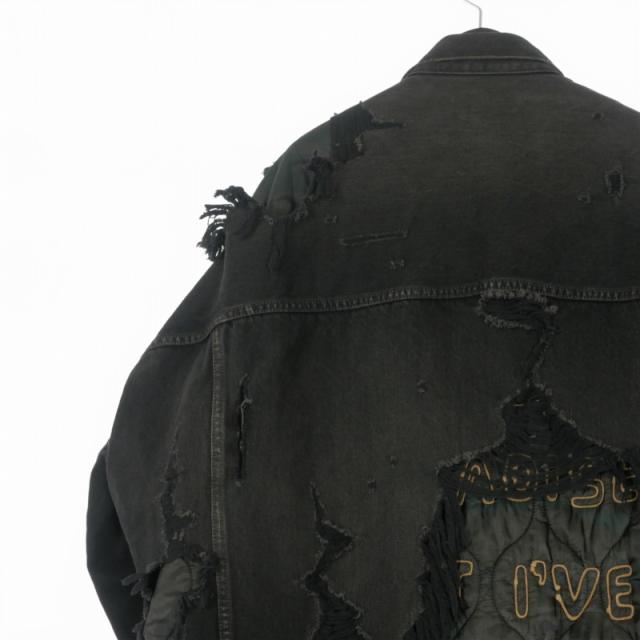 【中古】ミハラヤスヒロ 25AW DOUBLE LAYERED DENIM JACKET ダブルレイヤード デニムジャケット ブルゾン 長袖 46_5