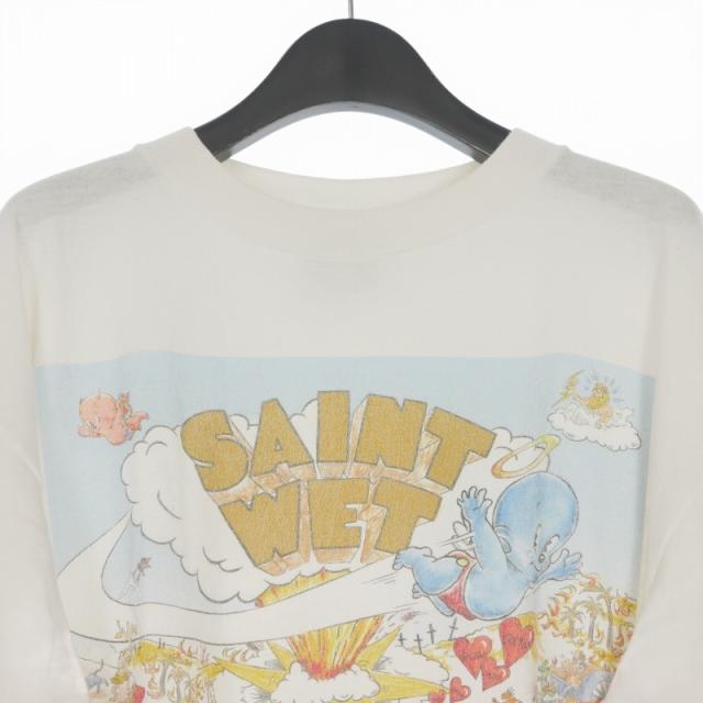 【中古】未使用品 セントマイケル プリントTシャツ カットソー 半袖 XL ホワイト 白 SM-MK8-0000-016 メンズ_2