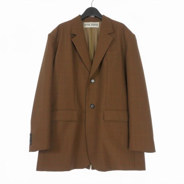 【中古】アンスクリア INSCRIRE 24AW TAILORED JACKET WINDOW CHECK テーラードジャケット ブレザー 長袖 3