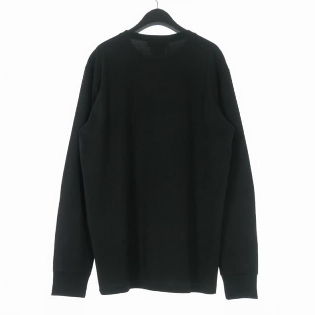 【中古】未使用品 ディースクエアード 25AW Regual Fit ロングスリーブTシャツ カットソー プリント 長袖 L ブラック_1
