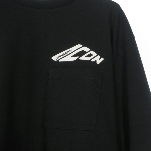 【中古】未使用品 ディースクエアード DSQUARED2 25SS Icon New Generation Tシャツ カットソー 半袖 M ブラック 黒_2