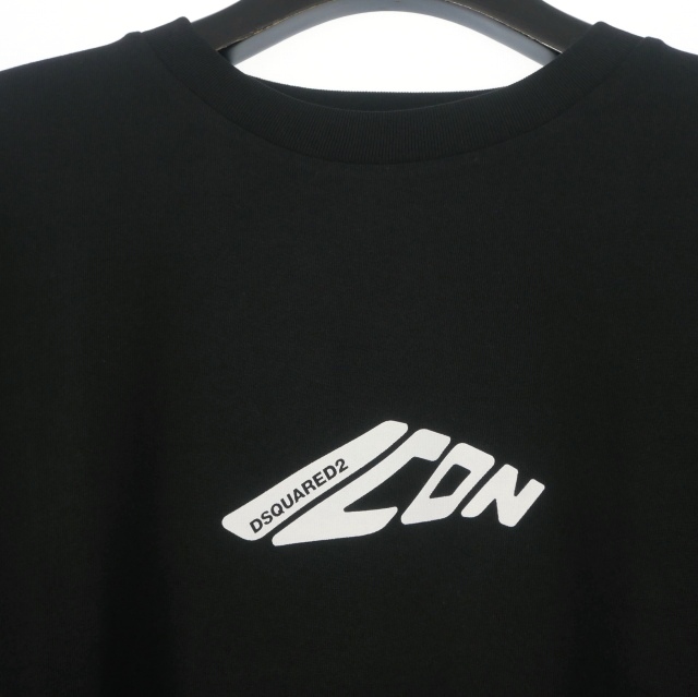 【中古】未使用品 ディースクエアード DSQUARED2 25SS Icon ルーズフィット Tシャツ カットソー 半袖 L ブラック 黒_2