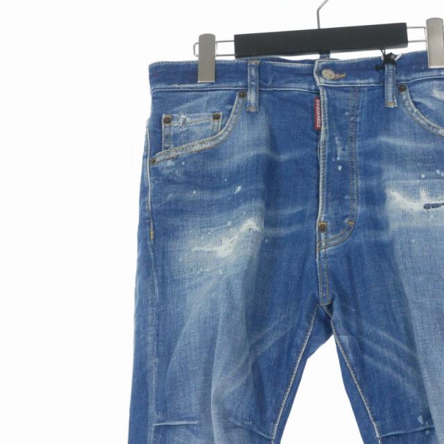 【中古】未使用品 ディースクエアード 25SS Track Denim Pant トラック デニムパンツ ジーンズ 44 インディゴ