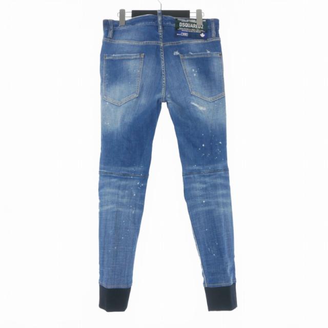 【中古】未使用品 ディースクエアード 25SS Track Denim Pant トラック デニムパンツ ジーンズ 46 インディゴ
