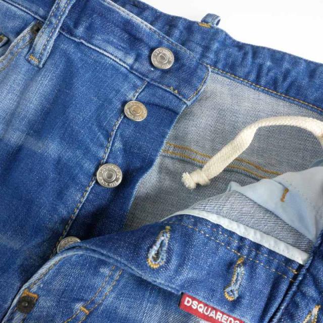【中古】未使用品 ディースクエアード 25SS Track Denim Pant トラック デニムパンツ ジーンズ 46 インディゴ