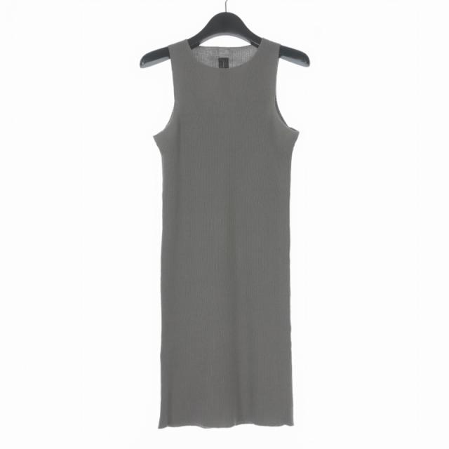 【中古】リックオウエンス Rick Owens 09AW CRUST期 ロング タンクトップ ノースリーブ ニット M DUST グレー
