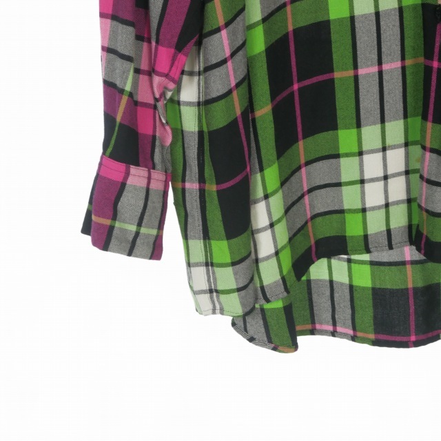 【中古】ラッドミュージシャン LAD MUSICIAN 19SS MODAL BIG CHECK SUPER BIG SHIRT スーパービッグシャツ 44_4