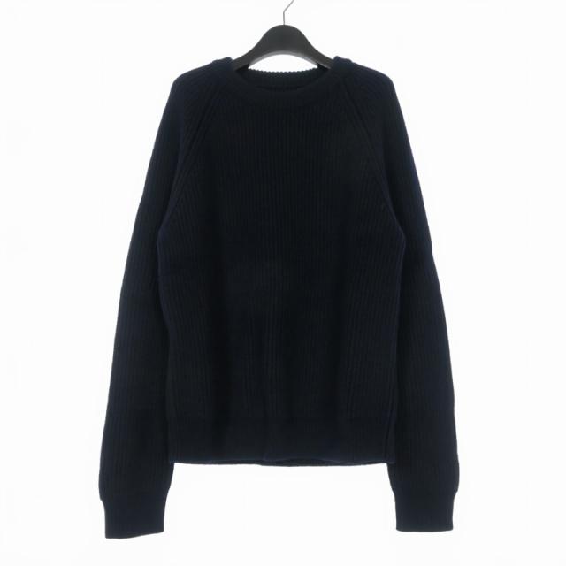 【中古】メゾンマルジェラ 14 Maison Margiela 14 18AW クルーネックニット セーター 長袖 M ネイビー 紺 S50GP0122