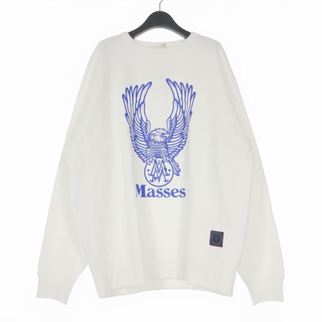 【中古】未当てはめる品 マシス MASSES × M&M SWEAT CREW EAGLE M 労働者の一団のど頚 流汗 調教師 刷り上げる 長袖 M