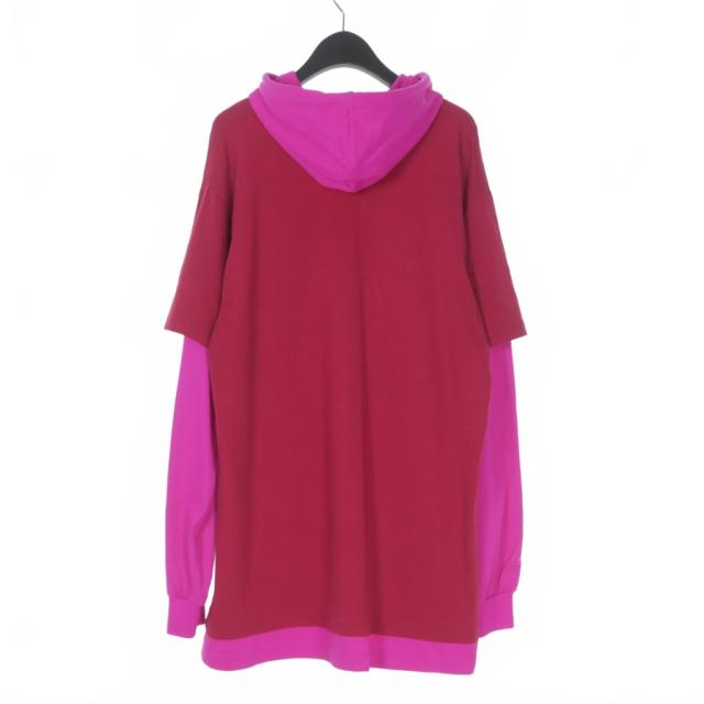 【中古】バレンシアガ BALENCIAGA 21AW Your Logo Here Hooded T-Shirt レイヤード フーデッドTシャツ パーカー XXS