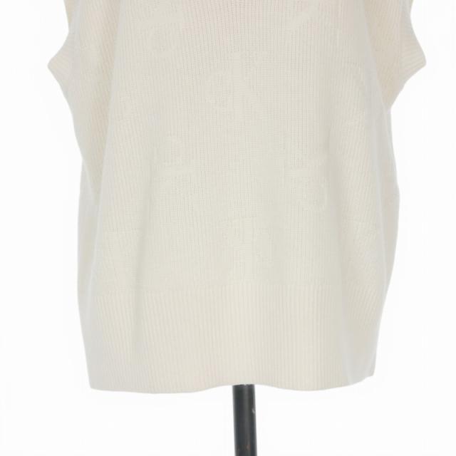【中古】未使用品 カルバンクラインジーンズ V NECK AOP VEST Vネック ニットベスト セーター S ホワイト 白 J224560_3