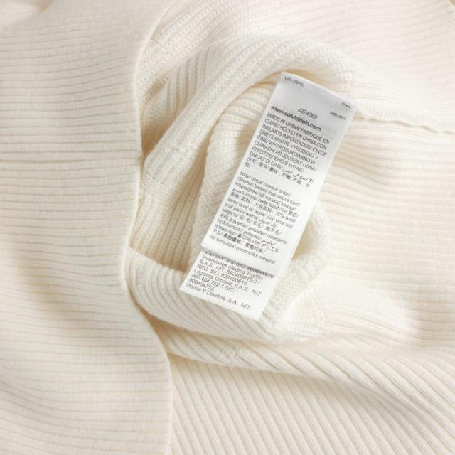 【中古】未使用品 カルバンクラインジーンズ V NECK AOP VEST Vネック ニットベスト セーター S ホワイト 白 J224560_6