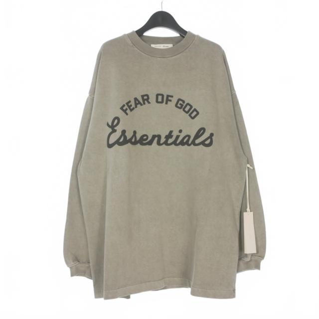 【中古】未使用品 エフオージー エッセンシャルズ FOG ESSENTIALS TRAINING 90'S Long Sleeve Tee XS ベージュ メンズ