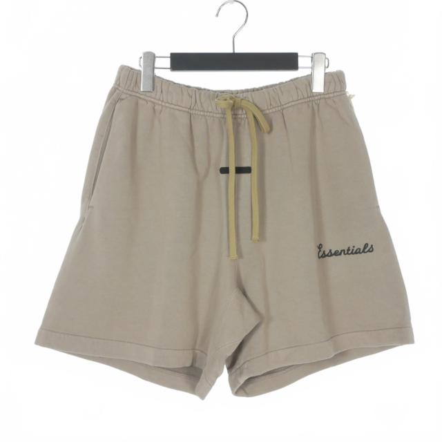 【中古】未使用品 エフオージー エッセンシャルズ FOG ESSENTIALS FIT ショーツ ロゴプリント ショートパンツ S ベージュ メンズ