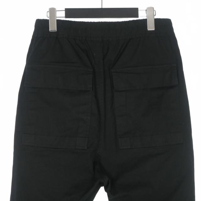 【中古】リックオウエンス Rick Owens 19SS アステア クロップドパンツ ドローストリング パンツ 48 黒 ブラック_3