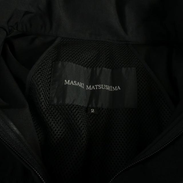 【中古】マサキマツシマ MASAKI MATSUSHIMA ナイロン ロングジャケット ブルゾン 長袖 2 ブラック 黒 HHQ-70650