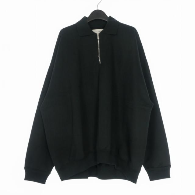 【中古】未使用品 マーカウェア 26SS オーガニックコットン ヘビー吊裏毛 ハーフジップポロヒュージスウェット