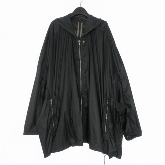 【中古】未使用品 ダークシャドウ RICK OWENS 24AW HOODED PETER ナイロン フーディ パーカー 長袖 XS ブラック 黒