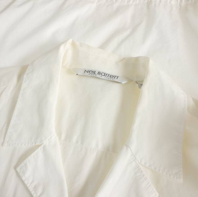 【中古】ニールバレット Neil Barrett 21SS LOOSE FIT REGULAR LENGTH オープンカラーシャツ 開襟シャツ 半袖 03 ホワイト_6