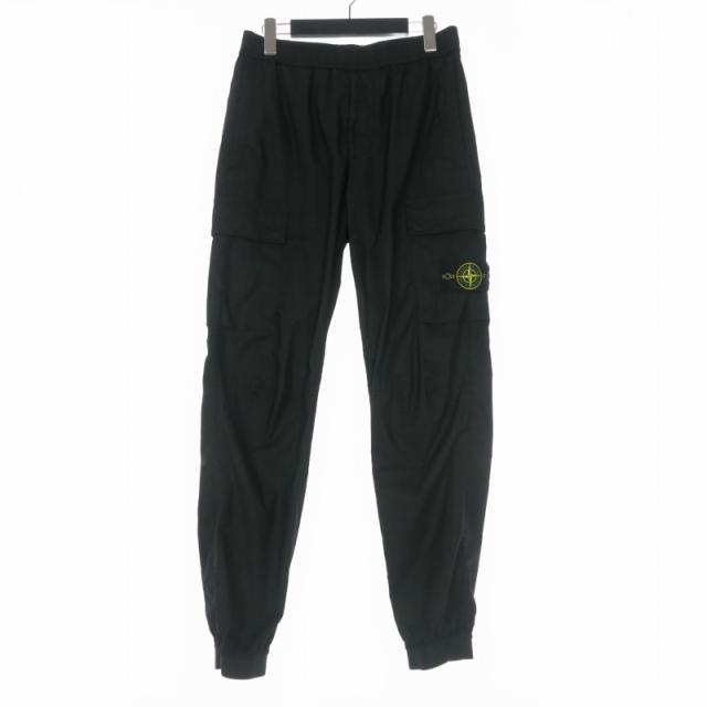 【中古】ストーンアイランド TELA PARACADUTE レギュラーテーパードフィット カーゴパンツ 30 ブラック 黒