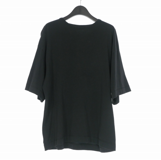 【中古】ドリスヴァンノッテン DRIES VAN NOTEN ショートスリーブコットンTシャツ カットソー 半袖 S ブラック 黒  メンズ