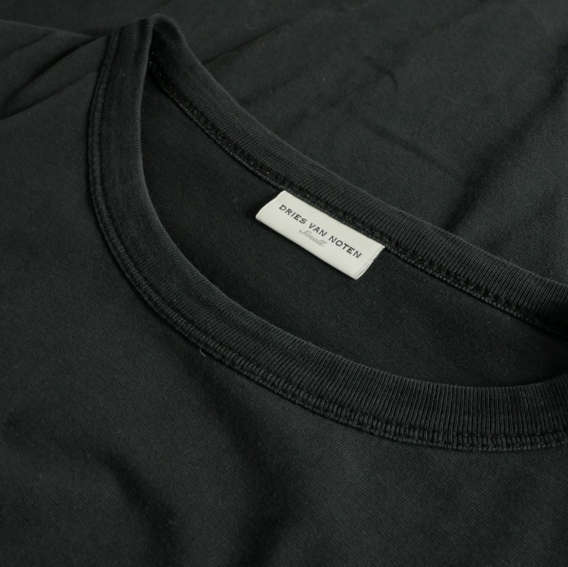 【中古】ドリスヴァンノッテン DRIES VAN NOTEN ショートスリーブコットンTシャツ カットソー 半袖 S ブラック 黒  メンズ_8