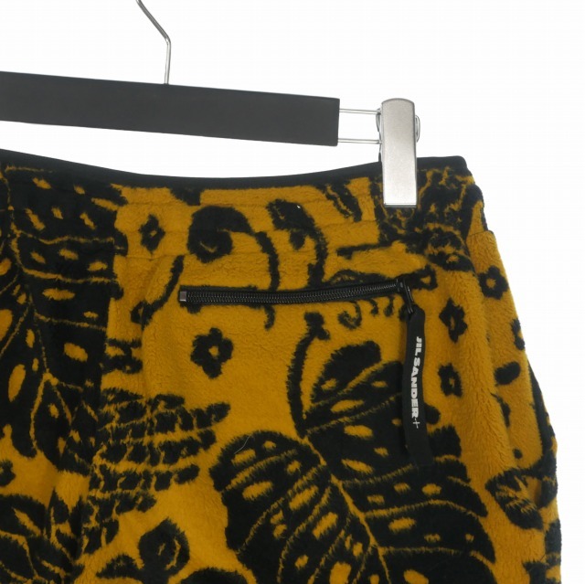 【中古】ジルサンダープラス JIL SANDER＋ 総柄 フリースショートパンツ ショーツ M イエロー/ブラック_4