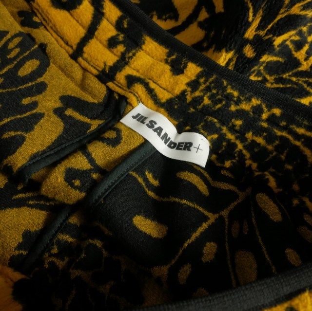 【中古】ジルサンダープラス JIL SANDER＋ 総柄 フリースショートパンツ ショーツ M イエロー/ブラック_6