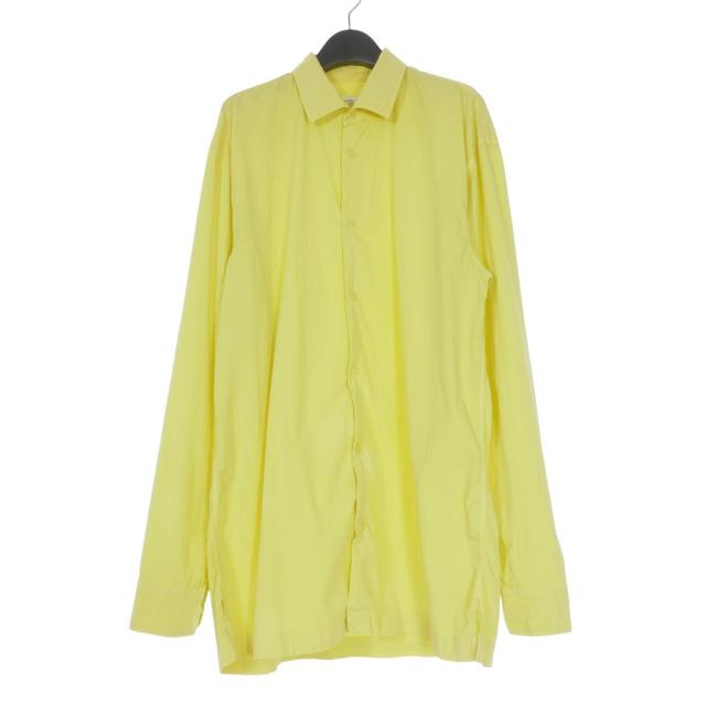 【中古】ドリスヴァンノッテン DRIES VAN NOTEN コットンナイロン ロングスリーブシャツ 長袖 S イエロー 国内正規 メンズ