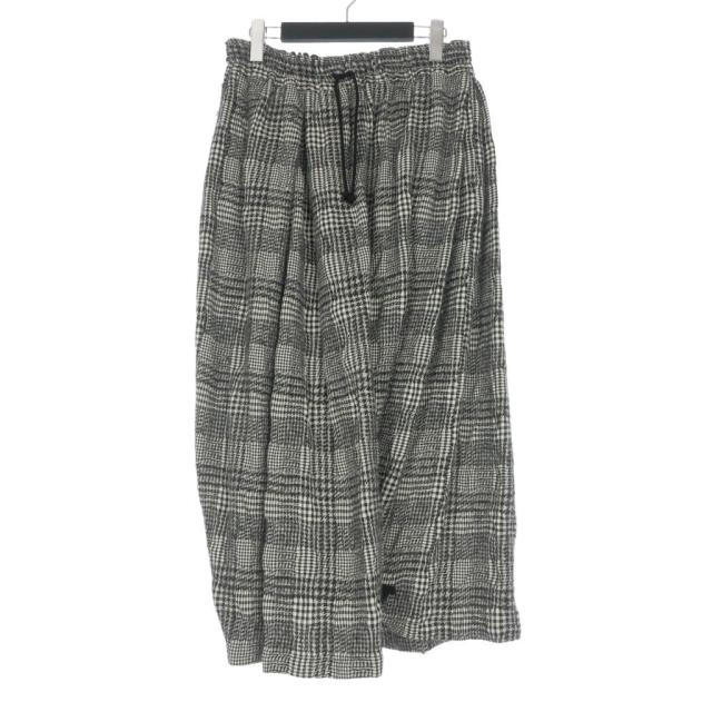 【中古】ワイズ Y's ヨウジヤマモト 20AW Pre 変形 千鳥格子 チェックパンツ スカート 2 ブラック/ホワイト