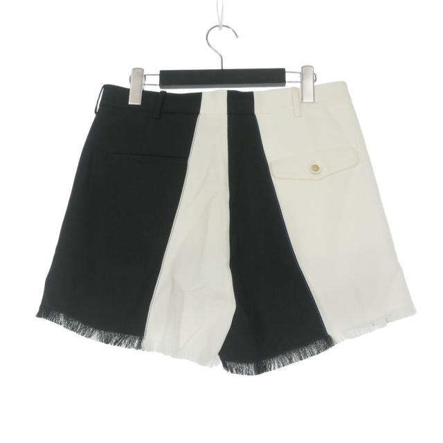 【中古】マルニ 22SS バイカラー フリンジ ショーツ ショートパンツ 48 ブラック/ホワイト PUMU0194QY 国内正規_1