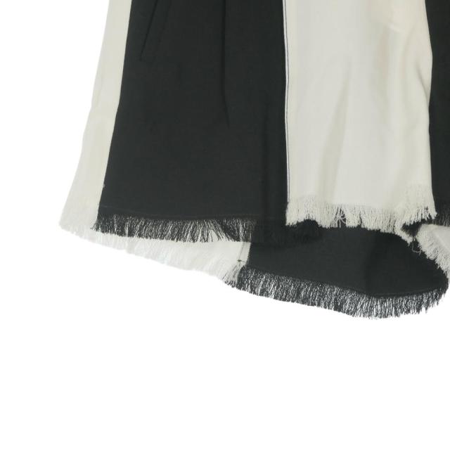 【中古】マルニ 22SS バイカラー フリンジ ショーツ ショートパンツ 48 ブラック/ホワイト PUMU0194QY 国内正規_3