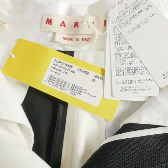 【中古】マルニ 22SS バイカラー フリンジ ショーツ ショートパンツ 48 ブラック/ホワイト PUMU0194QY 国内正規_6