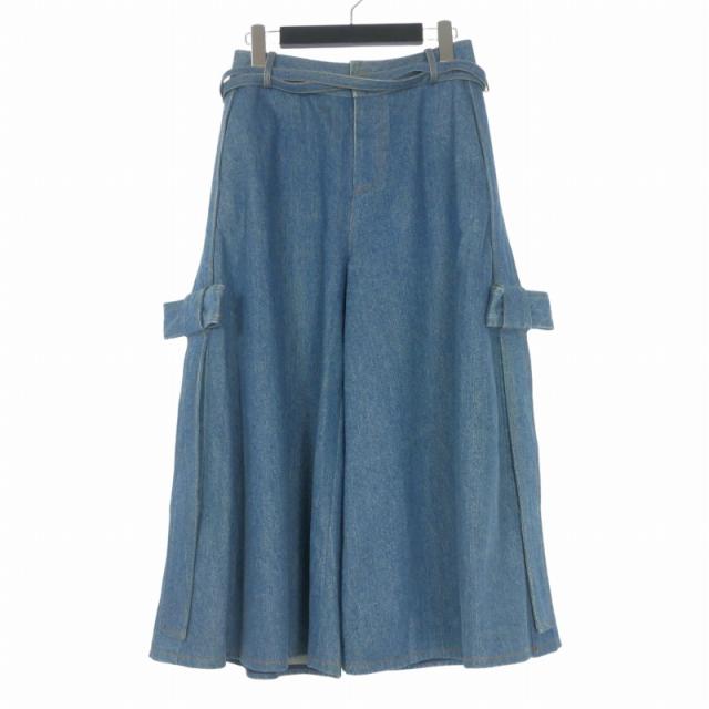 【中古】ジェイミーウェイファン KEEGEN DENIM CULOTTES ベルト付き ワイドデニムパンツ ジーンズ 6 インディゴ