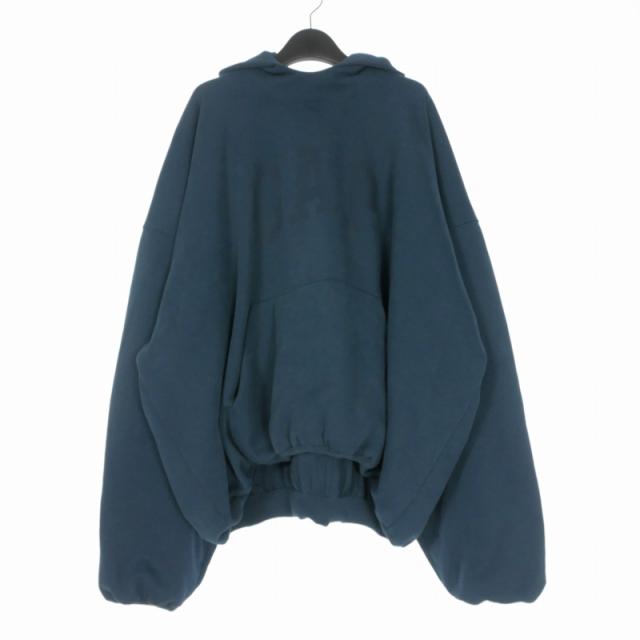 【中古】ギャップ × YEEZY Engineered by Balenciaga 22SS Dove Hoodie プリント フーディ パーカー L ダークブルー